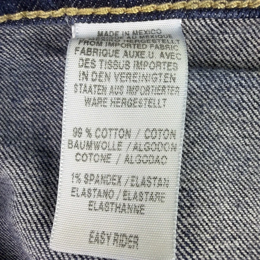 Lucky Brand Jeans Womens 8 Easy Rider Mid Rise‎ Stretch Distressed Blue Denim